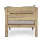 Utomhusfåtölj i teak med tygkuddar, Homemotion - Tatyana Viadurini