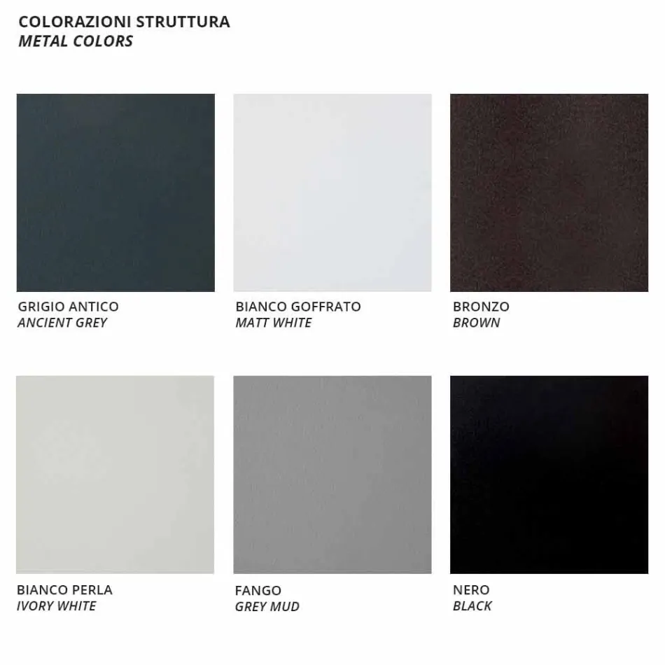 Modern utomhus fåtölj i målad metall och tyg tillverkad i Italien - Olma Viadurini