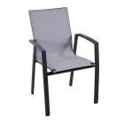 Fåtölj för utomhusbruk av aluminium och textilene - Map Viadurini