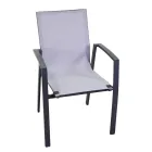 Fåtölj för utomhusbruk av aluminium och textilene - Map Viadurini