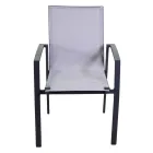 Fåtölj för utomhusbruk av aluminium och textilene - Map Viadurini