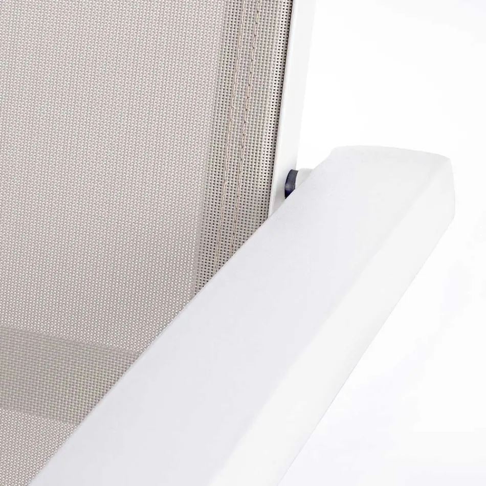 Liggande utomhusfåtölj med aluminiumstruktur, Homemotion - Ursula Viadurini