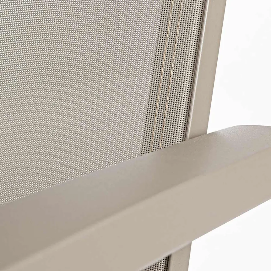 Liggande utomhusfåtölj med aluminiumstruktur, Homemotion - Ursula Viadurini