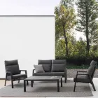 Liggande fåtölj utomhus i tyg och aluminium, 2 delar - Nathy Viadurini