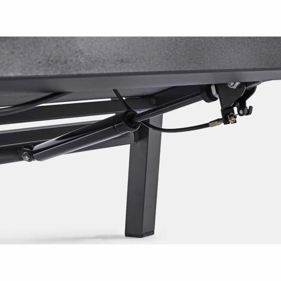 Liggande fåtölj utomhus i tyg och aluminium, 2 delar - Nathy Viadurini