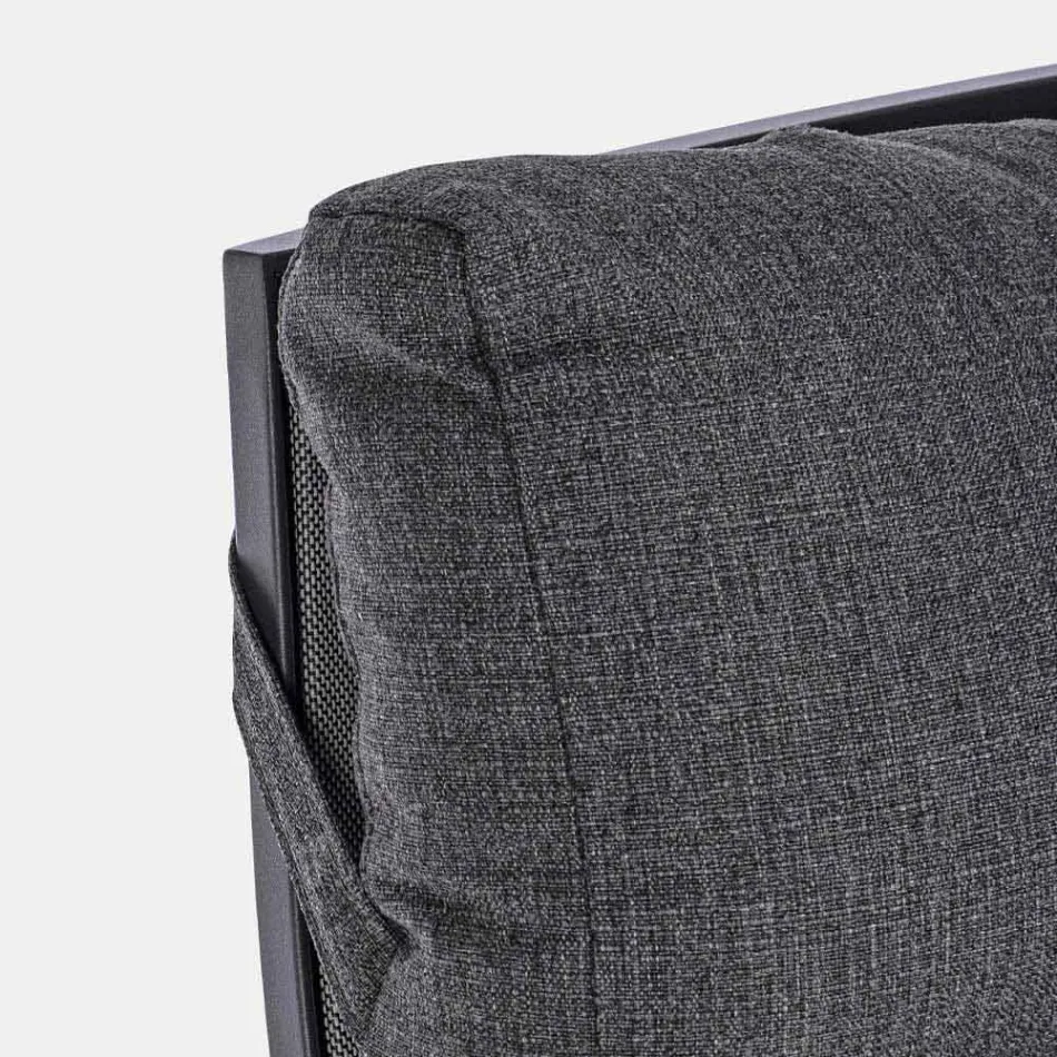 Liggande fåtölj utomhus i tyg och aluminium, 2 delar - Nathy Viadurini