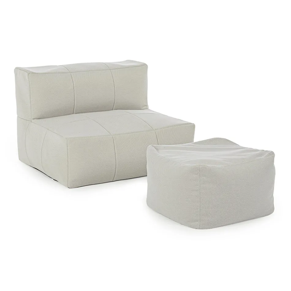 Utomhusfåtölj klädd i avtagbart tyg, Homemotion - Lydia Viadurini