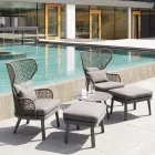 Varaschin Emma stoppad utomhus fåtölj med modern design Viadurini