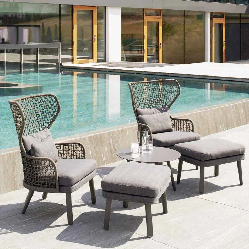 Varaschin Emma stoppad utomhus fåtölj med modern design Viadurini