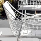 Varaschin Sommar utomhus fåtölj Design i vitt stål Viadurini