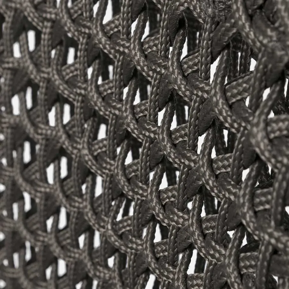 Trädgårdsfåtölj med teakben och tygsits, Homemotion - Chantall Viadurini