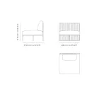 Trädgårdsfåtölj med tygsits och aluminiumstruktur Tillverkad i Italien - Juliediv Viadurini