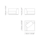 Trädgårdsfåtölj med höger hörnstruktur Tillverkad i Italien - Rubik Viadurini