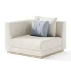 Trädgårdsfåtölj med höger hörnstruktur Tillverkad i Italien - Rubik Viadurini