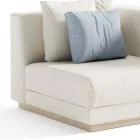 Trädgårdsfåtölj med vänster hörnstruktur Tillverkad i Italien - Rubik Viadurini