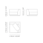 Trädgårdsfåtölj med vänster hörnstruktur Tillverkad i Italien - Rubik Viadurini