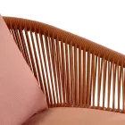 Trädgårdsstol med aluminiumram och rep med dynor - Tält Viadurini