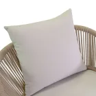 Trädgårdsstol med aluminiumram och rep med dynor - Tält Viadurini