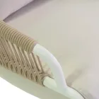 Trädgårdsstol med aluminiumram och rep med dynor - Tält Viadurini