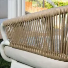 Trädgårdsstol med aluminiumram och rep med dynor - Tält Viadurini