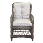 Trädgårdsstol med aluminiumram klädd med polyrattan - Puntina Viadurini