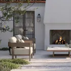 Trädgårdsstol med ram i teak Tillverkad i Italien - Briga Viadurini