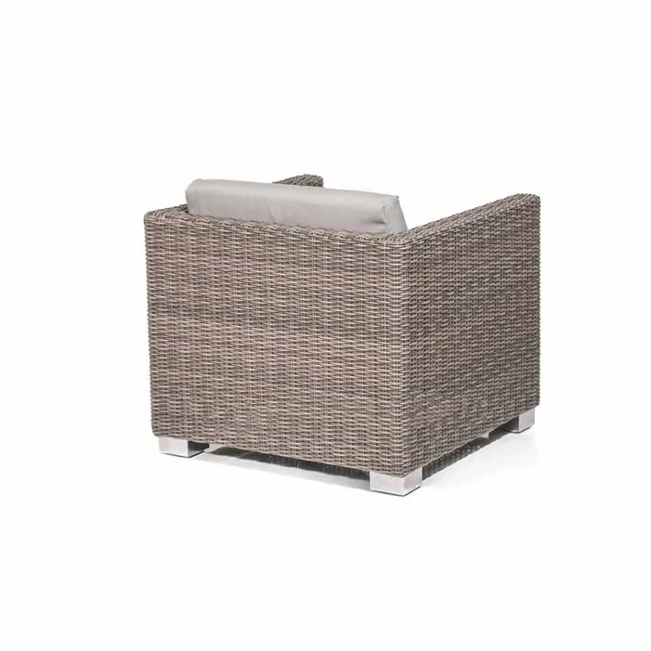 Fåtölj handvävda konstruktion trädgård Elsa Viadurini