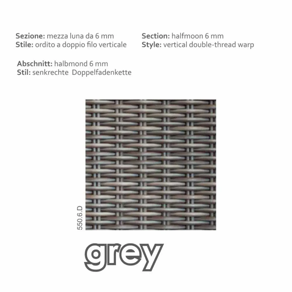 Fåtölj handvävda konstruktion trädgård Elsa Viadurini