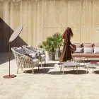 Trädgårdsfåtölj i aluminium tillverkad i Italien - Emmacross från Varaschin Viadurini