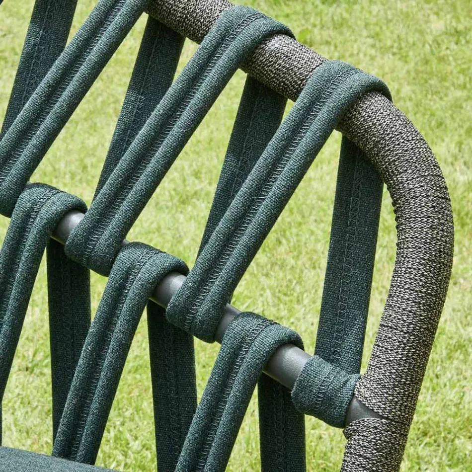 Trädgårdsfåtölj i aluminium tillverkad i Italien - Emmacross från Varaschin Viadurini