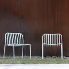 Stapelbar trädgårdsfåtölj i metall tillverkad i Italien 2 delar - helt enkelt Viadurini