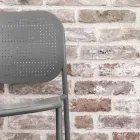 Trädgårdsfåtölj i målad metall Made in Italy 2 delar - Synergy Viadurini