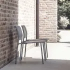 Trädgårdsfåtölj i målad metall Made in Italy 2 delar - Synergy Viadurini