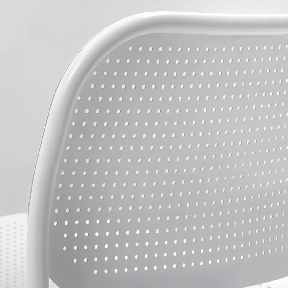 Trädgårdsfåtölj i målad metall Made in Italy 2 delar - Synergy Viadurini