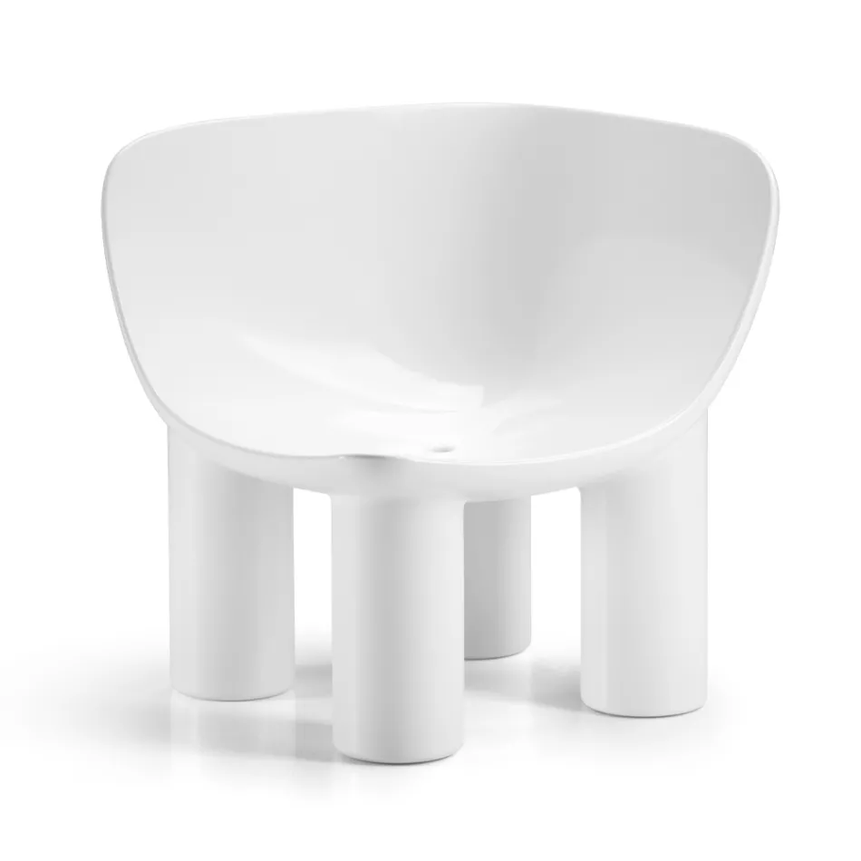 Trädgårdsfåtölj i polyeten och tyg tillverkad i Italien - Freccia Viadurini