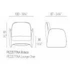 Pezzettina av Vondom polyeten trädgård fåtölj, design Viadurini