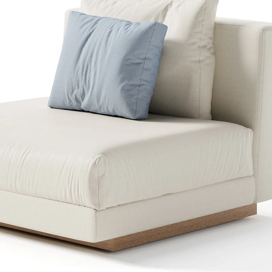 Trädgårdsfåtölj i tyg tillverkad i Italien - Rubik Viadurini