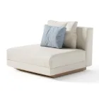 Trädgårdsfåtölj i tyg tillverkad i Italien - Rubik Viadurini