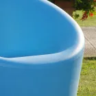 Trädgårdsfåtölj i fluor och färgad polyeten Tillverkad i Italien - Colores Viadurini