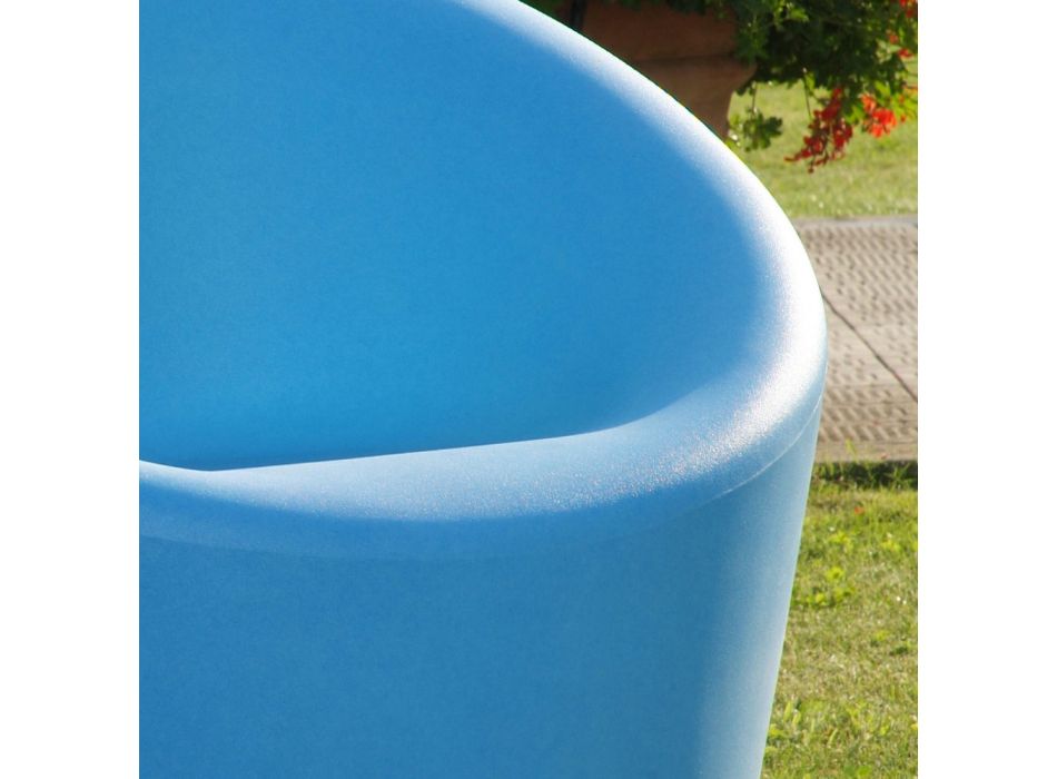 Trädgårdsfåtölj i fluor och färgad polyeten Tillverkad i Italien - Colores Viadurini
