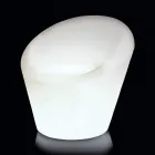 Trädgårdsfåtölj i fluor och färgad polyeten Tillverkad i Italien - Colores Viadurini