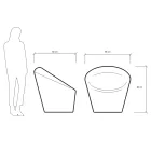 Trädgårdsfåtölj i fluor och färgad polyeten Tillverkad i Italien - Colores Viadurini