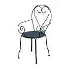 Trädgårdsstol tillverkad helt i metall - Arkiv Viadurini