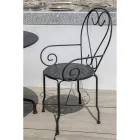Trädgårdsstol tillverkad helt i metall - Arkiv Viadurini