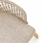 Modern Varaschin Emma trädgård fåtölj i solid iroko trä Viadurini