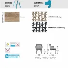 Modern Varaschin Emma trädgård fåtölj i solid iroko trä Viadurini