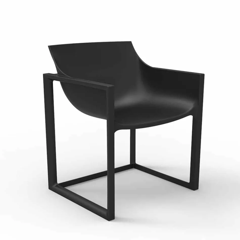 WallStreet Vondom trädgård fåtölj, polypropen och glasfiber Viadurini