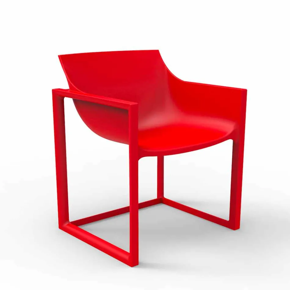 WallStreet Vondom trädgård fåtölj, polypropen och glasfiber Viadurini