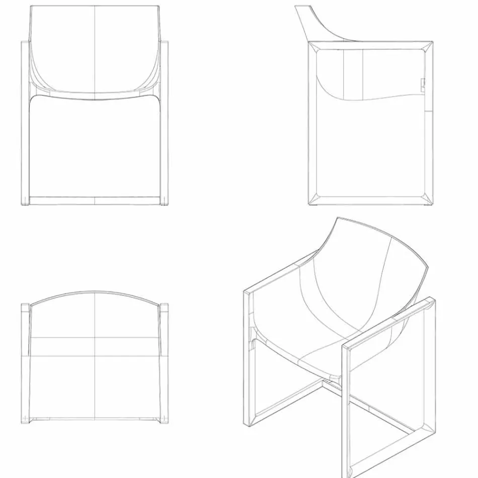 WallStreet Vondom trädgård fåtölj, polypropen och glasfiber Viadurini
