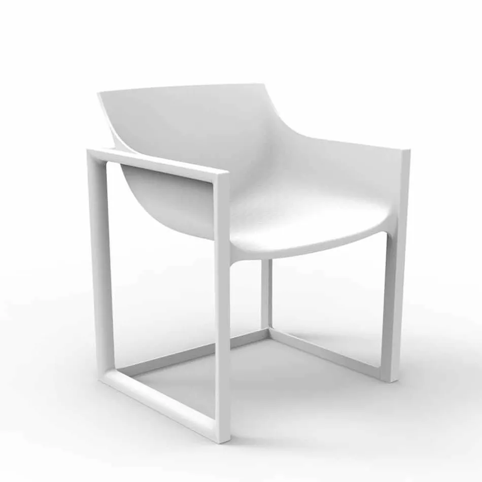 WallStreet Vondom trädgård fåtölj, polypropen och glasfiber Viadurini